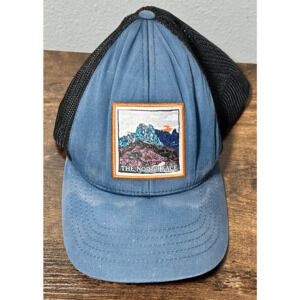 The North Face Truckee Trucker Hat Shady Blue Earthscape Patch Sz S/M
